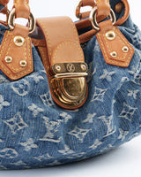 Louis Vuitton Monogram Denim Mini Pleaty Bag