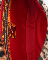 Fendi Leopard Print Fur Baguette Bag