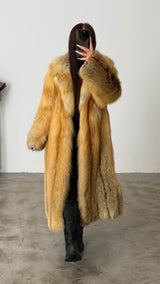 Vintage Golden Island Fox Fur Coat