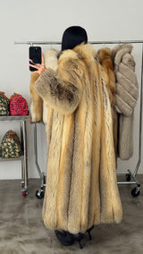 Vintage Golden Island Fox Fur Coat