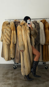 Vintage Golden Island Fox Fur Coat