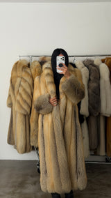 Vintage Golden Island Fox Fur Coat