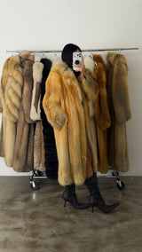 Vintage Golden Island Fox Fur Coat