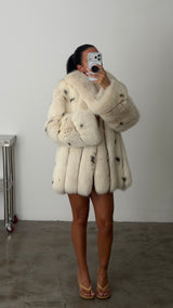 Vintage Fox Spotted Fur Coat