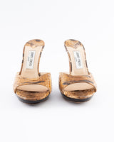 Jimmy Choo Python Leather Heels - EU 39