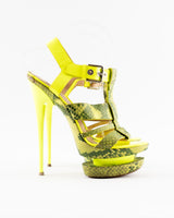 Gianmarco Lorenzi Snakeskin Heels - EU 38