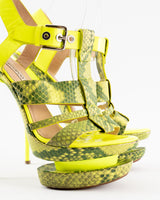 Gianmarco Lorenzi Snakeskin Heels - EU 38
