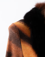 Roberto Cavalli Tiger Fur Cardigan
