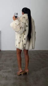 Vintage Fox Spotted Fur Coat