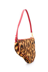 Dior Leopard Print Pony Hair Mini Saddle Bag