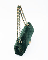 Chanel Velvet Quilted Classic Flap Bag