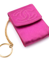 Chanel Satin CC Logo Pouch