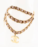 Chanel CC Lambskin Leather Chain Belt