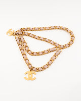 Chanel CC Lambskin Leather Chain Belt