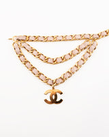 Chanel CC Lambskin Leather Chain Belt