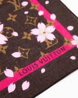 Louis Vuitton X Takashi Murakami Monogram Cherry Blossom Scarf