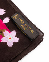 Louis Vuitton X Takashi Murakami Monogram Cherry Blossom Scarf