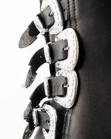 Dsquared2 Western Leather Strapless Mini Dress