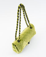 Chanel Velvet Quilted Classic Flap Bag