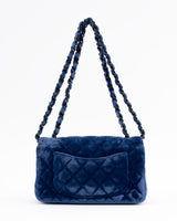 Chanel Velvet Quilted Classic Flap Bag