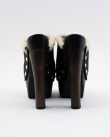 Giuseppe Zanotti Shearling Platform Clogs - EU 37