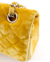 Chanel Velvet Quilted Classic Flap Bag