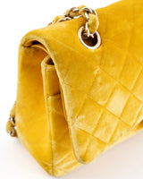 Chanel Velvet Quilted Classic Flap Bag