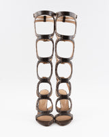 Sergio Rossi Snake Arabesque Gladiator Heels