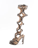 Sergio Rossi Snake Arabesque Gladiator Heels