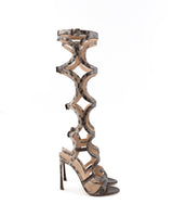 Sergio Rossi Snake Arabesque Gladiator Heels