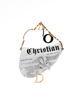 Dior Galliano Newspaper Mini Saddle Bag
