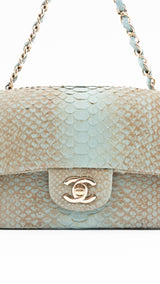 Chanel Python Snakeskin Mini Classic Flap Bag