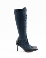 Dior Denim Knee High Boots EU - 36.5