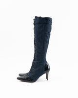 Dior Denim Knee High Boots EU - 36.5