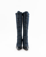 Dior Denim Knee High Boots EU - 36.5