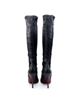 Gianmarco Lorenzi Python Leather Knee High boots