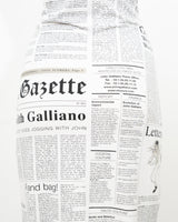 John Galliano Newspaper Print Slip Dress