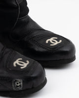 Chanel Leather Motocross Boots - EU 37 RARE