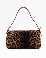 Fendi Leopard Print Pony Hair Baguette