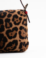 Fendi Leopard Print Pony Hair Baguette