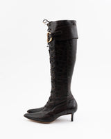 Dior Crocodile Leather CD Boots - EU 36.5
