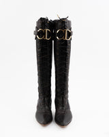 Dior Crocodile Leather CD Boots - EU 36.5