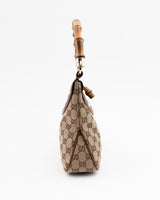 Gucci Monogram Anita Bamboo Top Handle Bag