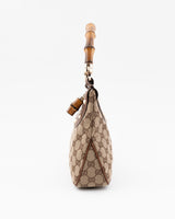 Gucci Monogram Anita Bamboo Top Handle Bag
