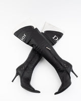Dior Leather Moto Thigh-high Boots - EU 38.5