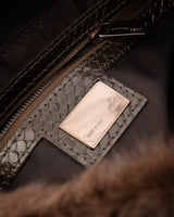 Fendi Mink Fur & Python Mamma Baguette