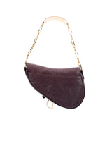 Dior Ostrich Leather Mini Saddle Bag