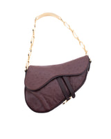 Dior Ostrich Leather Mini Saddle Bag