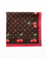 Louis Vuitton X Takashi Murakami Monogram Cherry Scarf