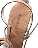 Dolce & Gabbana Leather Wedge Heels